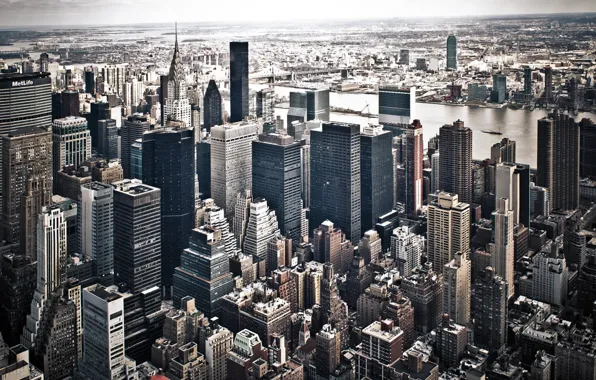 Picture the city, building, skyscrapers, new York, USA, megapolis, New York