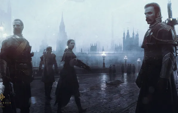 Picture bridge, fog, London, Steampunk, PS4, Playstation 4, Ready at Dawn, The Order: 1886