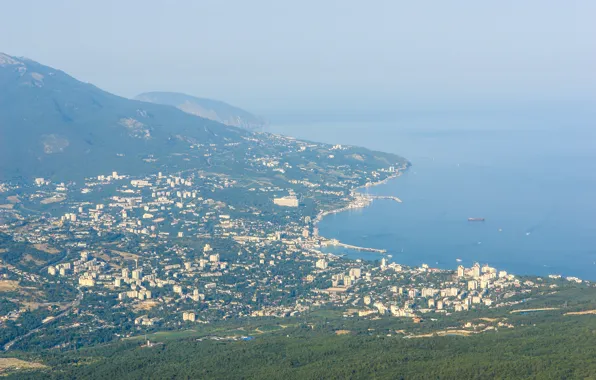 Mountains, Crimea, Yalta, The black sea