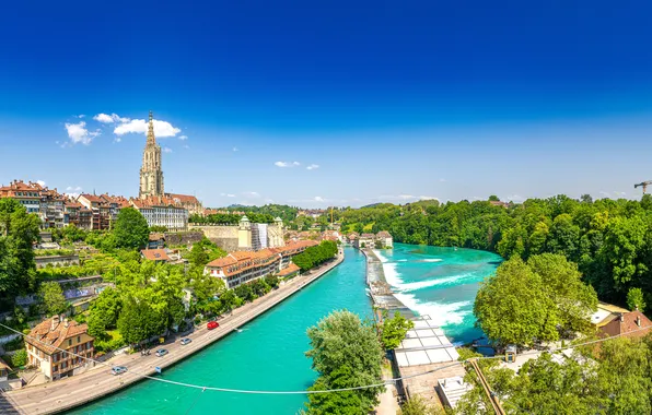 Picture Home, Switzerland, Panorama, River, Bern