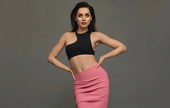 Girl, pose, smile, photo, body, skirt, figure, actress