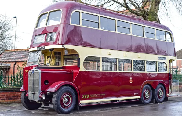 Retro, bus, classic, two-storey