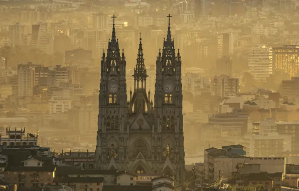 Panorama, Cathedral, Ecuador, Quito