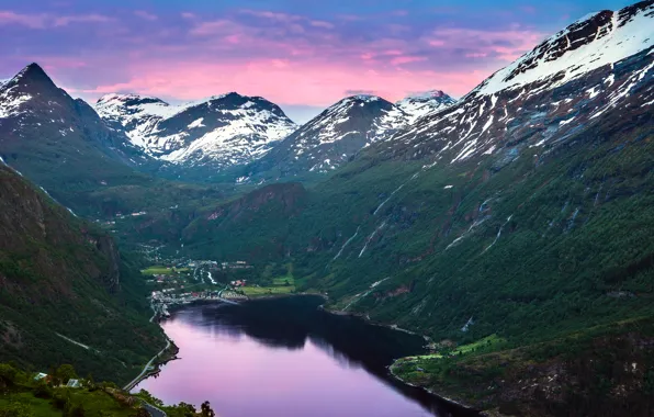 Picture mountains, Norway, Norway, the fjord