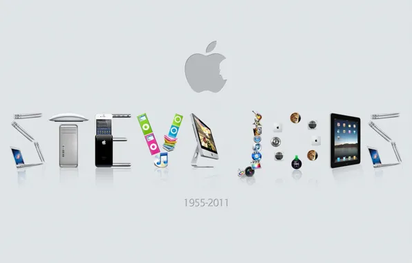 Wallpaper, apple, Steve jobs, 1955-2011 year
