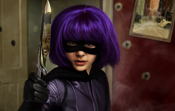 Picture girl, the film, actress, mask, parody, hit girl, Comedy, chloe grace moretz