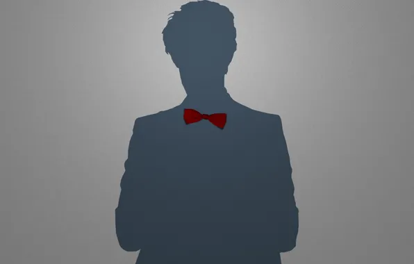 Red, grey, people, shadow, minimalism, boy, silhouette, tie