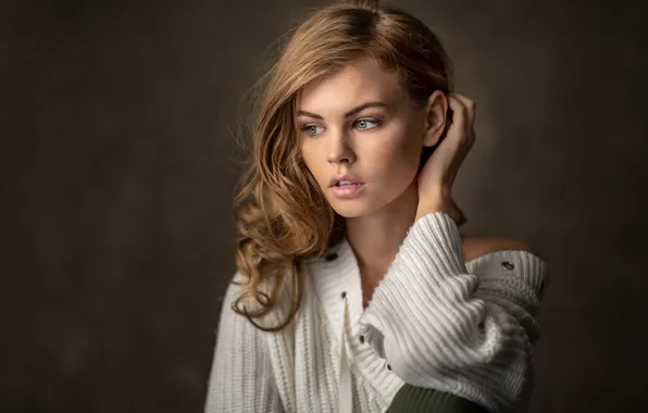 Woman, young, beautiful, model, long-haired, Anastasia Shcheglova