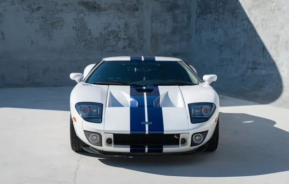 White, Sports car, American car, 2005 Ford GT