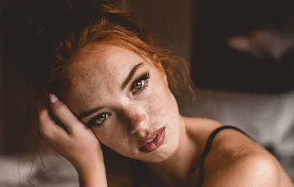 Portrait, red hair, Riley Rasmussen