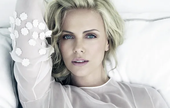 Picture look, girl, face, background, Charlize Theron, hair, actress, lips