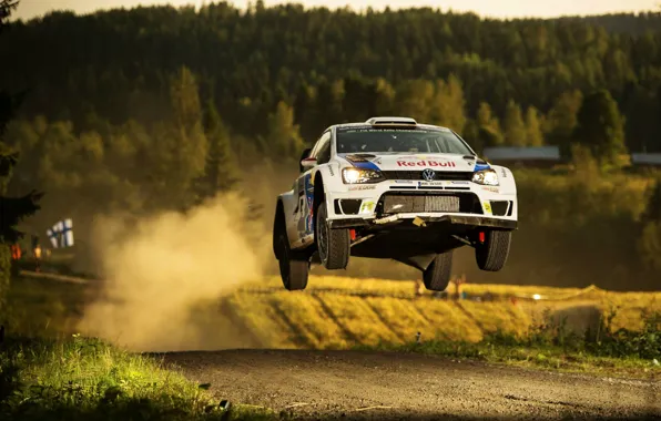 Picture Dust, Volkswagen, Jump, WRC, Rally, Rally, Finland, Polo