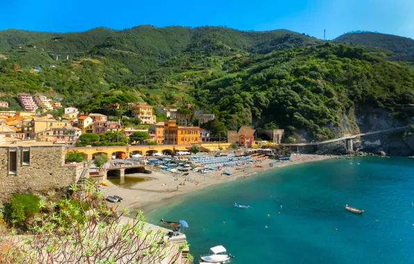 Sea, beach, rocks, shore, Italy, landscape, Italy, travel