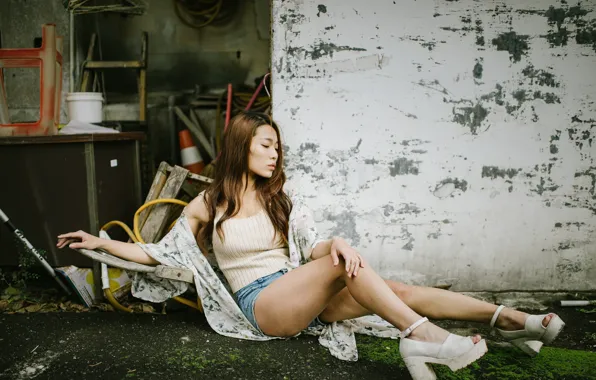 Picture girl, pose, Asian