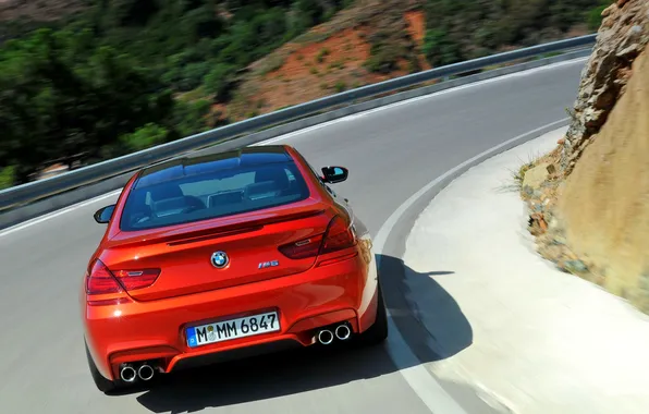 Picture Red, Road, BMW, Turn, Orange, Room, In motion