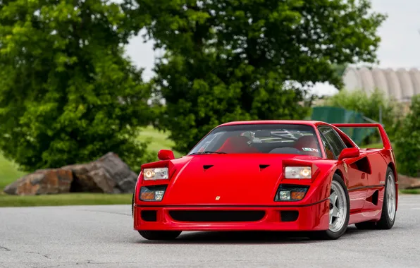 Ferrari, red, F40