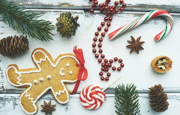 Spruce, New year, Lollipop, gingerbread