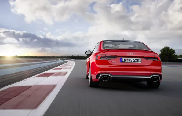 Audi, German, Red, Race, Speed, RS5, 2018, Track