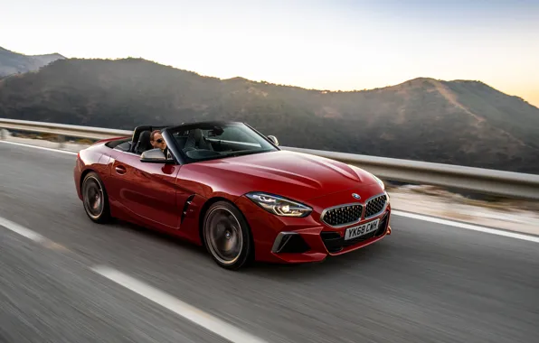 Picture red, movement, BMW, Roadster, BMW Z4, M40i, Z4, 2019