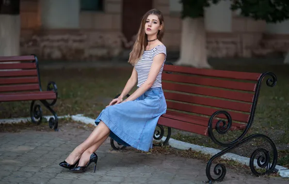 Look, girl, pose, skirt, portrait, makeup, Mike, hairstyle