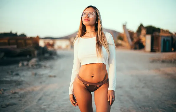 The sun, decoration, pose, model, panties, makeup, Mike, figure