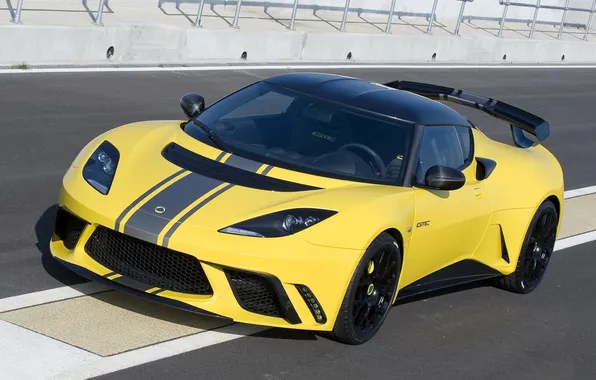 Yellow, sports car, Lotus, the front, lotus, evora, Evora, GTS