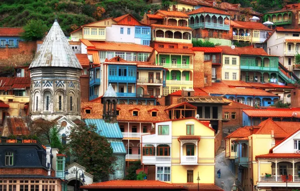 Home, slope, Georgia, Tbilisi