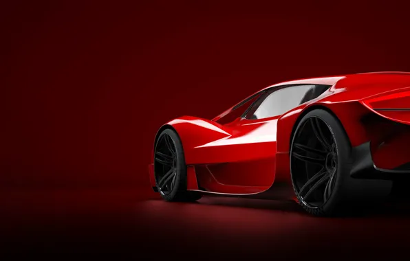 Red, Auto, Machine, Style, Background, Red, Render, Design