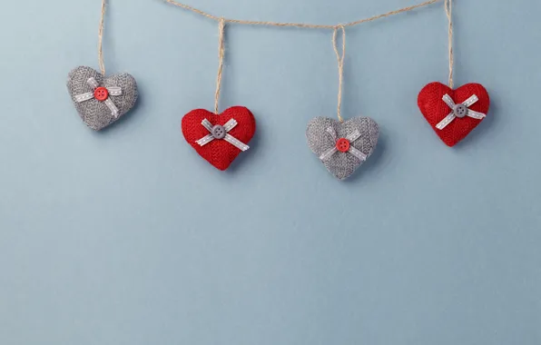 Background, Hearts, garland, Toys