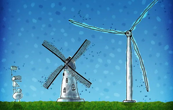 The wind, men, windmill, 154, mill, the net