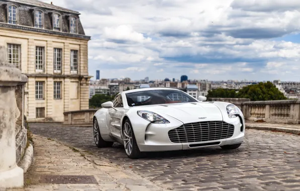 Aston Martin, white, england, one 77