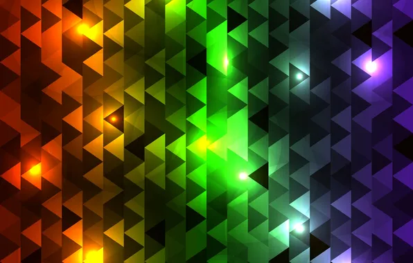 Picture abstraction, triangles, colorful