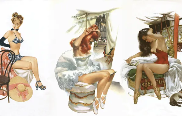Drawings, 1948, Pin-up girl