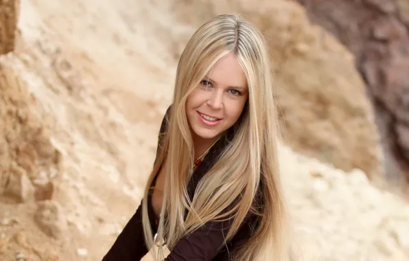 Picture look, rocks, model, blonde, Hloya, Zeemani