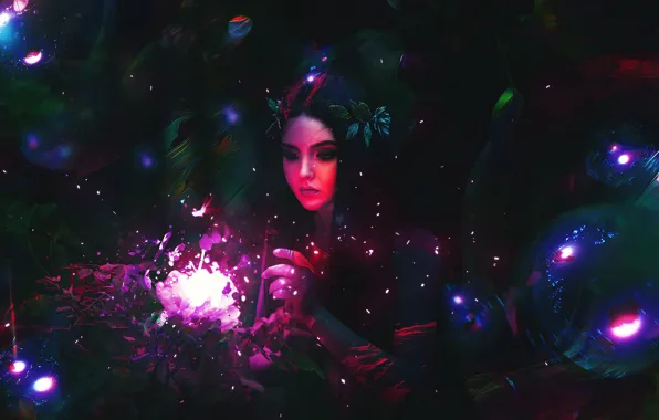 Girl, Style, Face, Girl, Magic, Fantasy, Art, Fiction