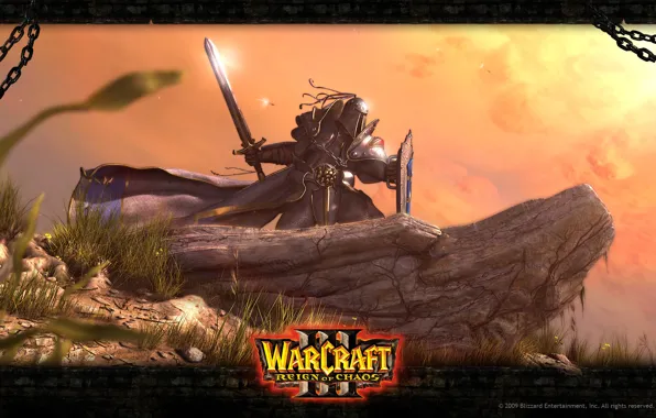 Picture sword, warrior, Reign of Haos, Alliance, Warcraft