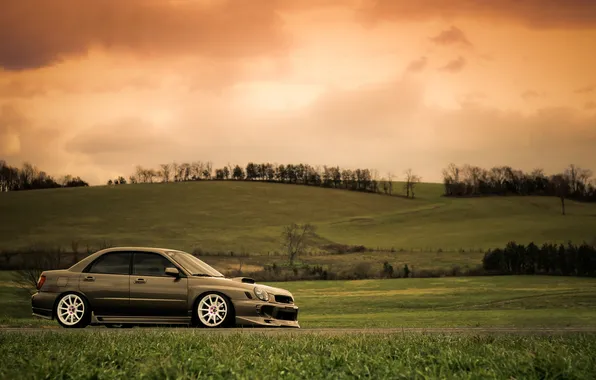 The sky, nature, Subaru, Impreza