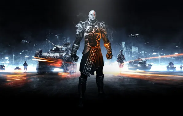 City, China, sake, sword, gun, game, fighter, soldier