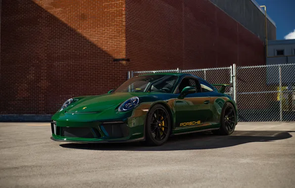 Car, green, Porsche, car