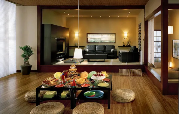 Picture living room, unique style, interior