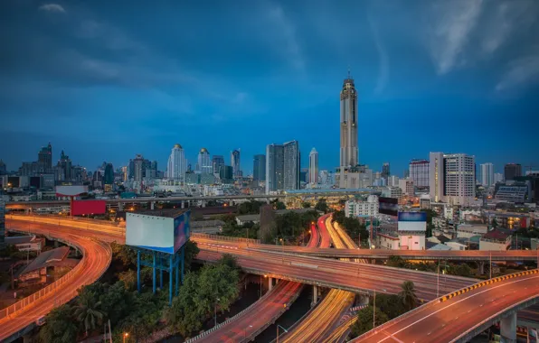The city, road, Thailand, Bangkok