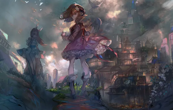 The city, Girls, Art