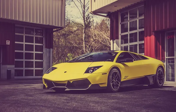 Picture Lamborghini, Murcielago, Yellow, LP670-4, Super, Supercar, North, West