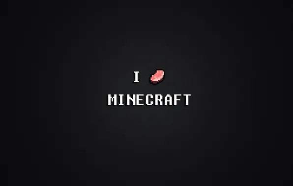 Picture pixels, minecraft, I love, minecraft