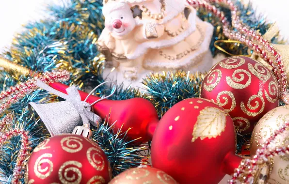 Decoration, balls, new year, Christmas toys