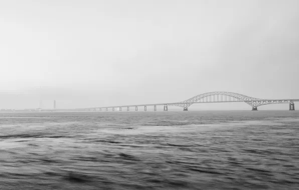 Picture bridge, river, minimalism