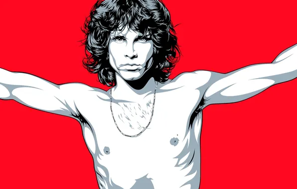 Picture Look, Hair, Guy, USA, Art, Rock, Jim Morrison, The Doors