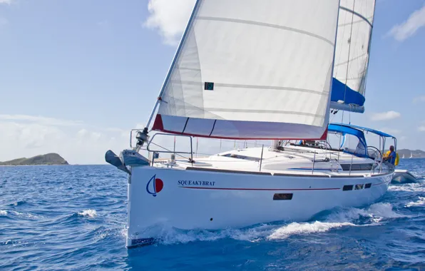 Picture sea, the wind, yacht, sail