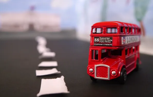 Picture road, macro, toy, bus