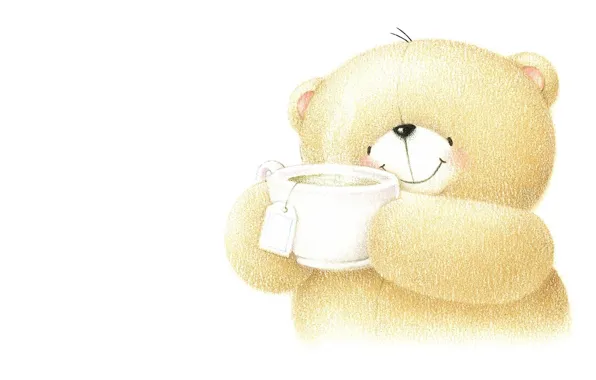 Smile, mood, welcome, tea, art, bear, children's, Forever Friends Deckchair bear